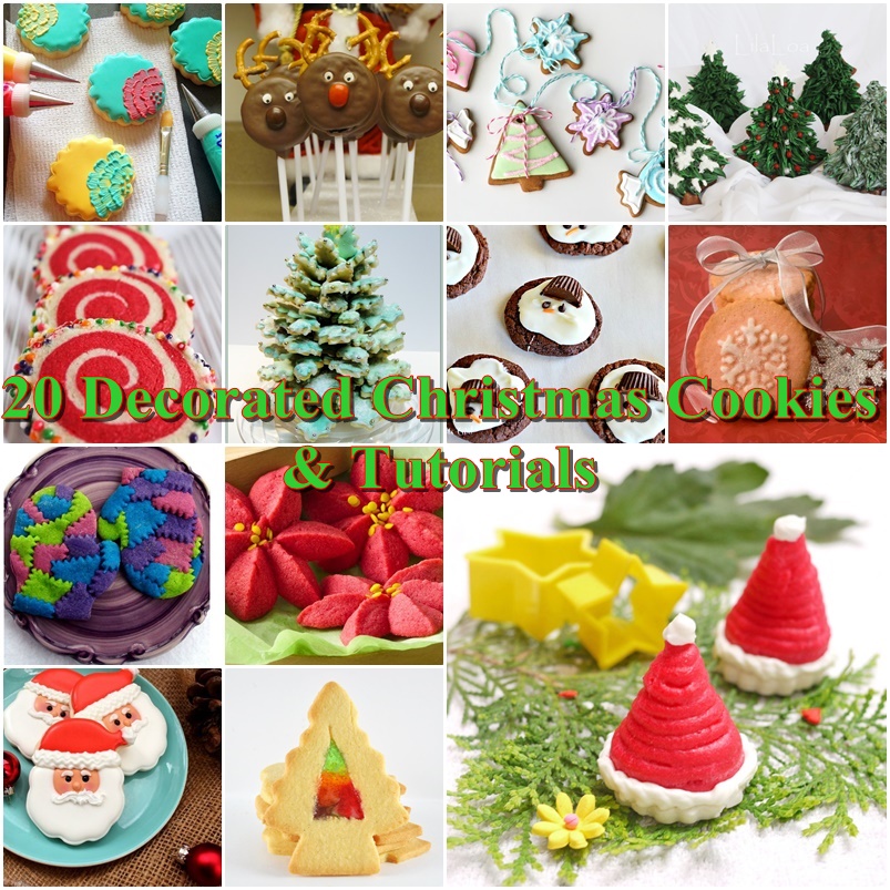 20 Decorated Christmas Cookies with Tutorials