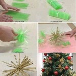 Beautiful Gold Christmas Ornaments From Straws