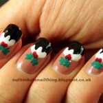 Christmas Pudding Nails art