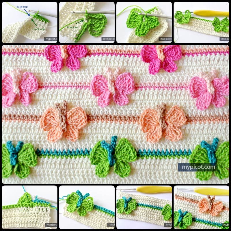 Crochet Butterfly Stitch with free pattern