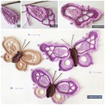 Crochet butterfly with free pattern
