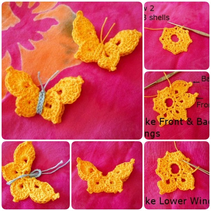 Crocheted 3D Butterfly