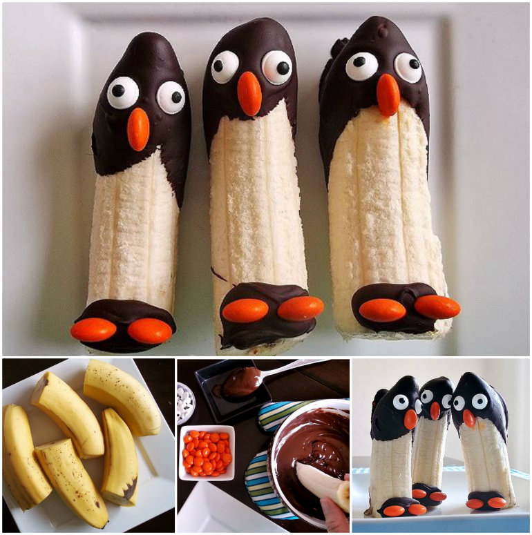 DIY Adorable Banana Penguin Snack