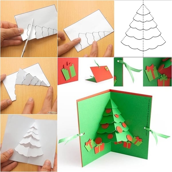 DIY Christmas Tree Pop Up Greeting Card