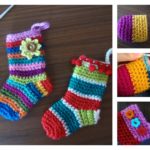 DIY Crochet Christmas Socks with Free Pattern