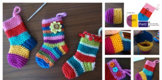 DIY Crochet Christmas Socks with Free Pattern