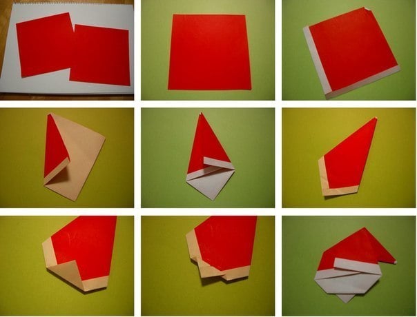 DIY Cute Origami Santa-2