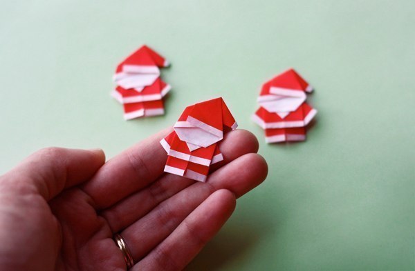 DIY Cute Origami Santa-4
