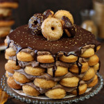 Doughnut Cake With Mocha Whipped Cream