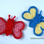 Lovely Butterfly made from crocheted hearts