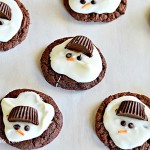 Melting Snowmen Chocolate Mint Cookies