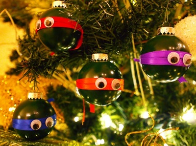 50 Creative DIY Christmas Ornament Ideas and Tutorial-Ninja Turtle Christmas Ornaments