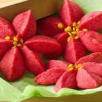 Poinsettia  blossoms cookies