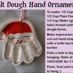 Salt Dough Hand Print Santa Ornament