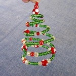 Spiral Beaded Christmas Tree Ornament