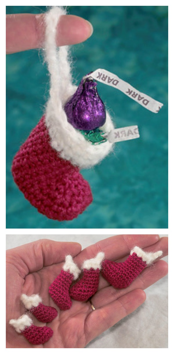 Tiny Christmas Stocking Free Crochet Pattern