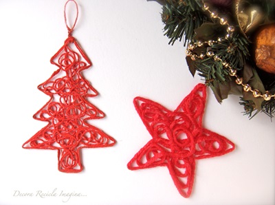 50 Creative DIY Christmas Ornament Ideas and Tutorial-Yarn Ornaments