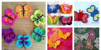 DIY Simply Crochet Butterfly with Free Patterns