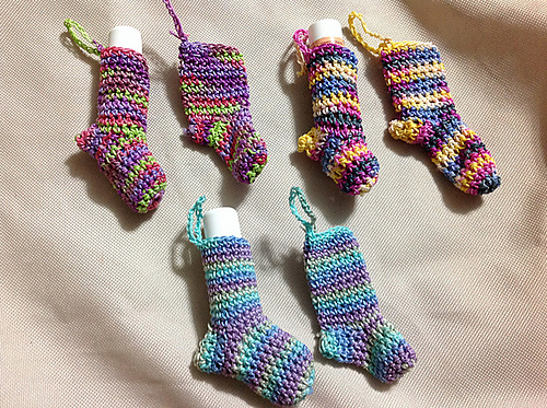 Christmas Stocking Lip Balm Cozy Free Crochet Pattern