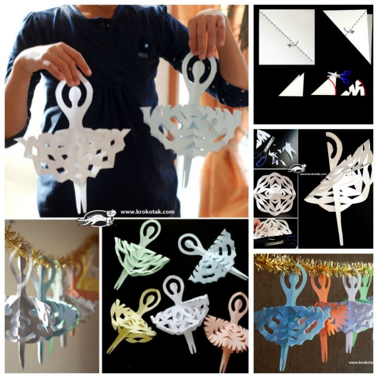 DIY Adorable Snowflake Ballerinas Garland