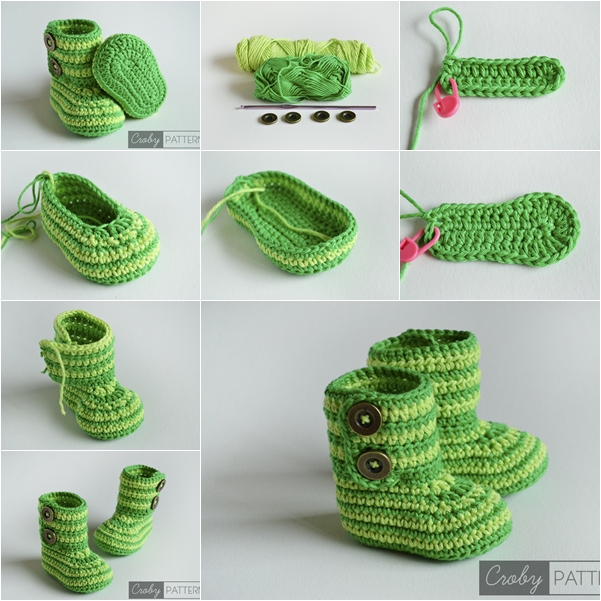 DIY-Green-Zebra-Crochet-Baby-Booties