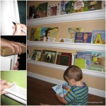 DIY Rain Gutter Book Shelves