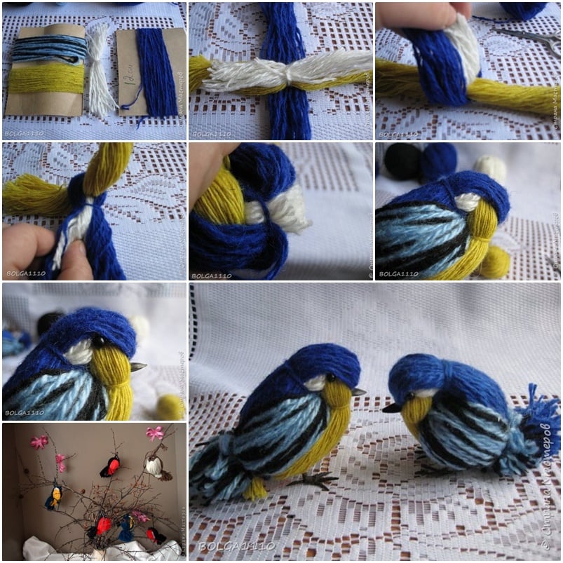 DIY Yarn Birdies