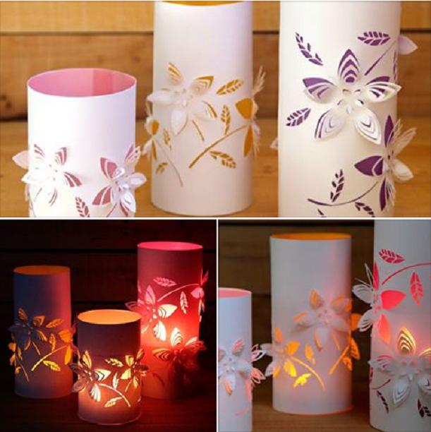 DIY Dimensional Flower Paper Lanterns with Template