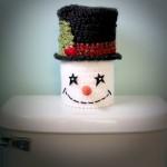 Snowman Toilet Paper Cover Crochet Christmas Holiday