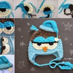 Crochet Cute Drowsy Owl Hat