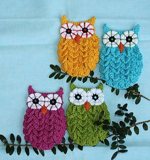 DIY Crochet Owl in Crocodile Stitch with Pattern