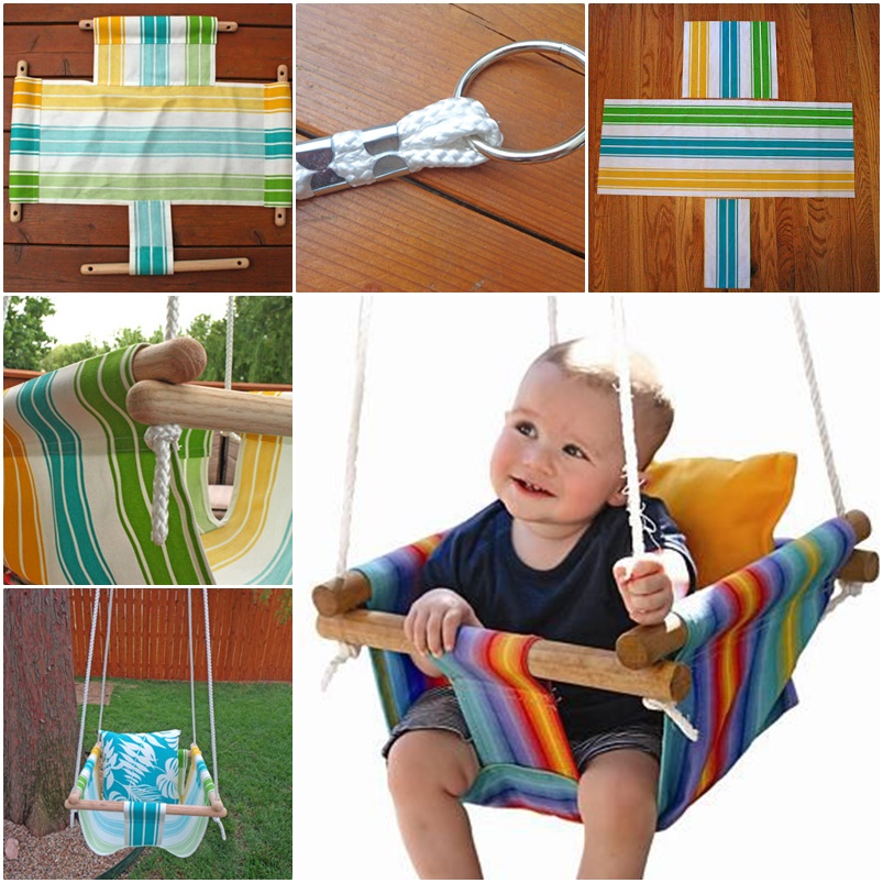 DIY Hammock-Type Baby Swing with instructions