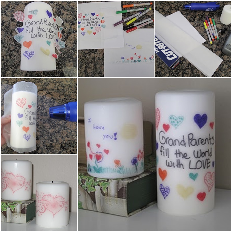 DIY personalized candles