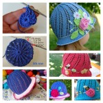 DIY Crochet Pretty Panama Hat for Girls pretty sun hat