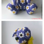 Crochet African Flower Motif Puppy Photo Tutorial