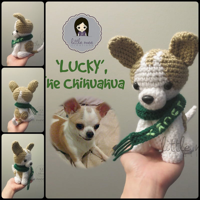 Crochet dog with free pattern