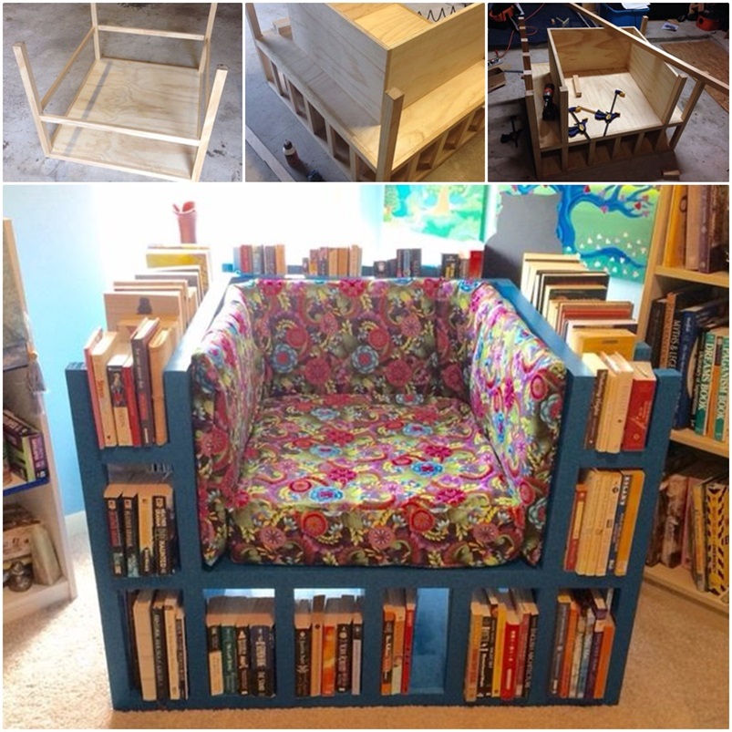 DIY a Bookshelf Chair For Bookworm