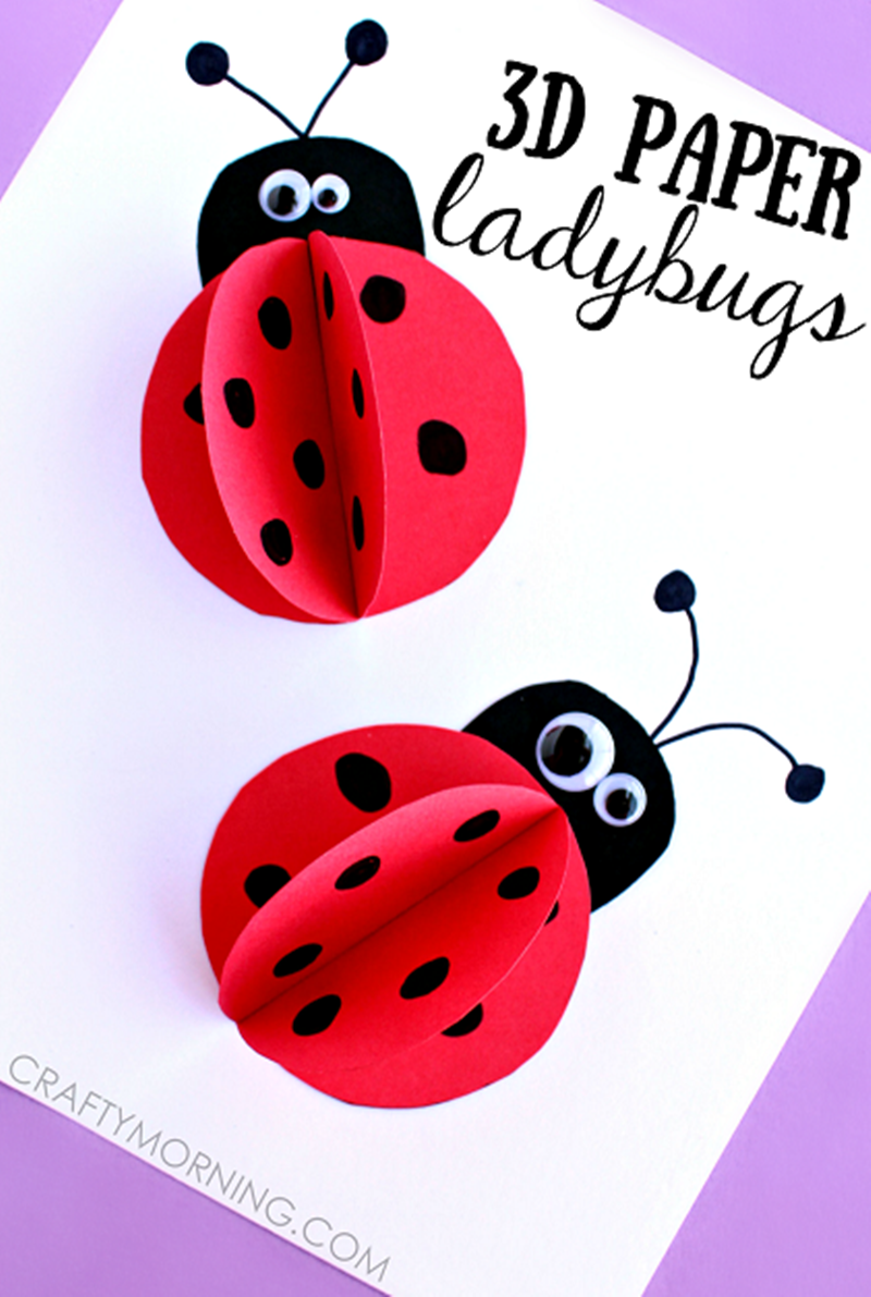 3d-paper-ladybugs-kids-craft-idea