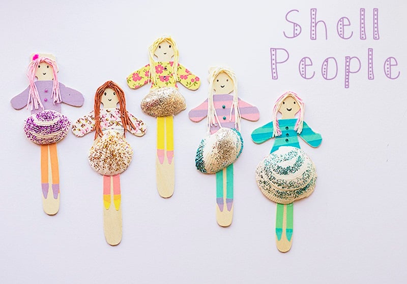 Adorable Seashell Craft Ideas-seashell-sea shell people