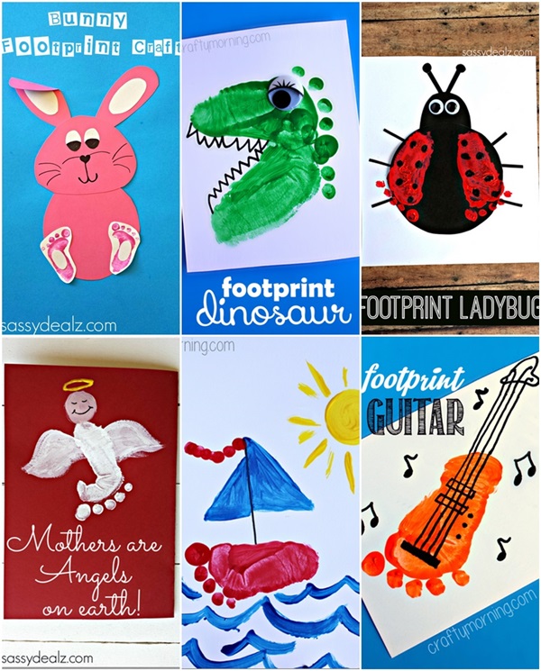 Adorable Footprint Crafts for Kids