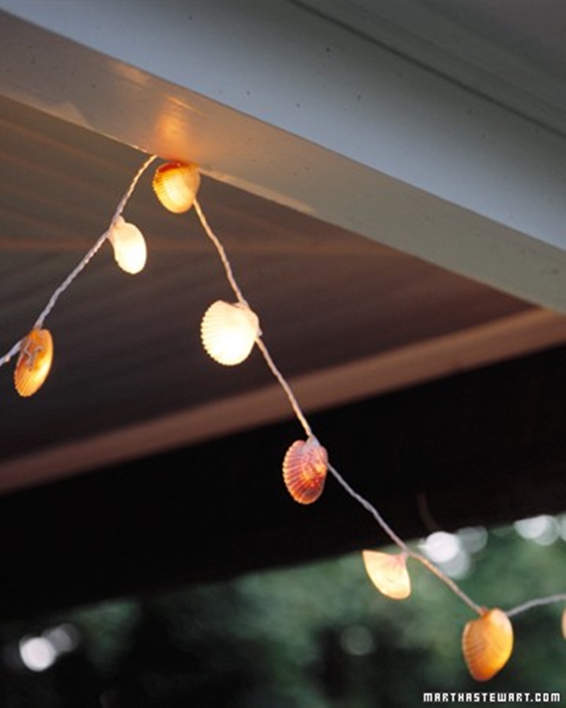 Adorable Seashell Craft Ideas lights