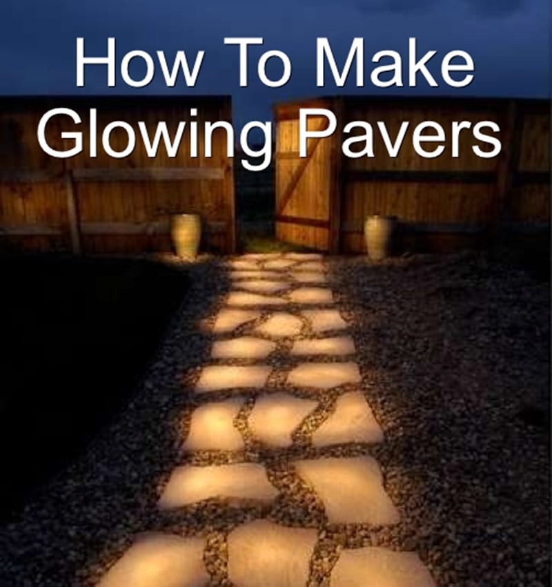 Cool DIY Garden Path Ideas Glowing Pavers path