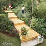 Cool DIY Garden Path Ideas Wooden Boardwalk path