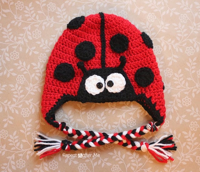 Crochet Ladybug Hat free Pattern