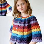 Crochet Rainbow Childs Cardigan with Free Pattern