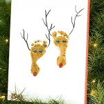 DIY Reindeer Footprint -foot art craft -1