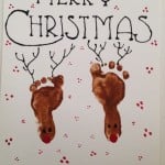 DIY Reindeer Footprint -foot art craft