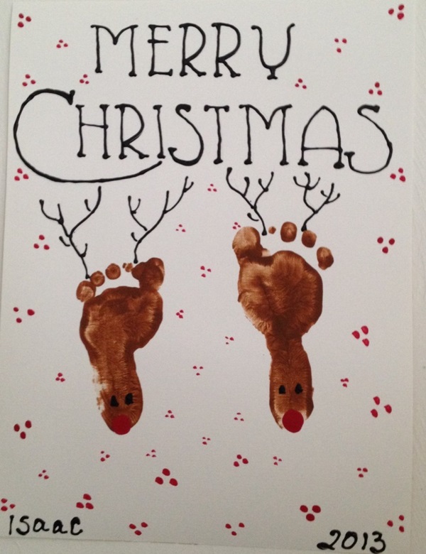 DIY Reindeer Footprint -foot art craft