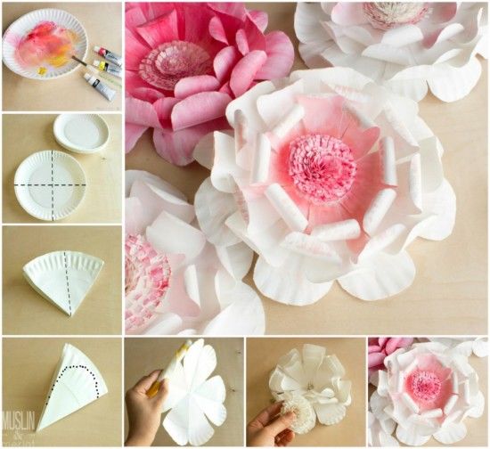 DIY Pretty Flower from Paper Plate