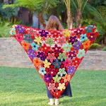 Mexican Flower Motif Shawl #shawl #crochet